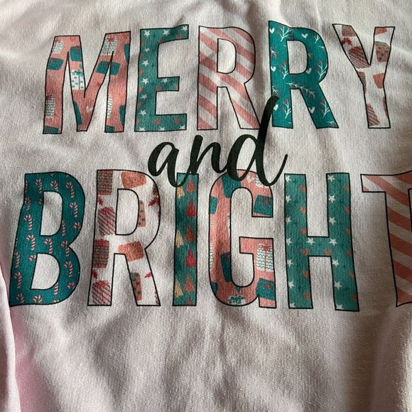 Pink Plus Size Christmas Sweatshirt - Picture 2 of 4
